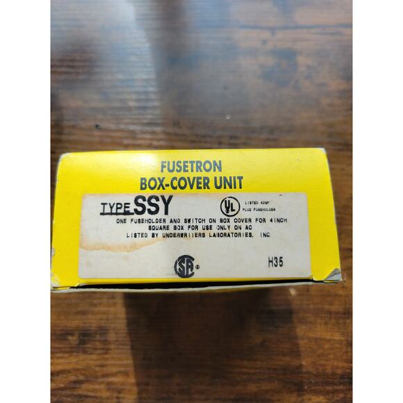 Fusetron SSY - Box-Cover Unit for 4" (inch) Box - NIB NOS - Picture 2 of 6